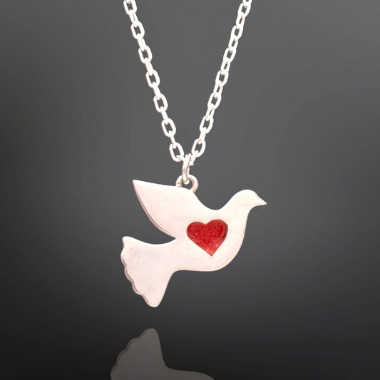 Peace and Love Dove Pendant - Eimear Vize Designs